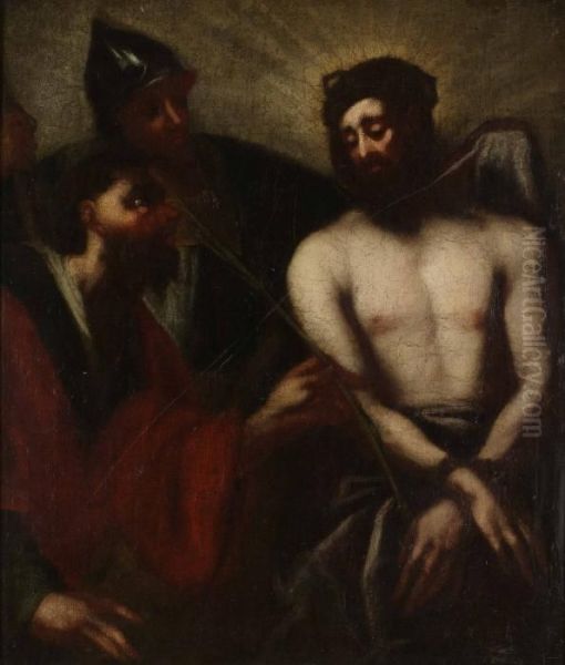 Jesus Begabbas. Uppfodrad Duk 67 X 63 Cm Oil Painting by Sir Anthony Van Dyck