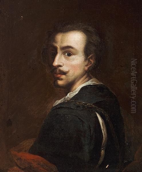 A Self-portrait Of The Flemish Painter Oil Painting by Sir Anthony Van Dyck