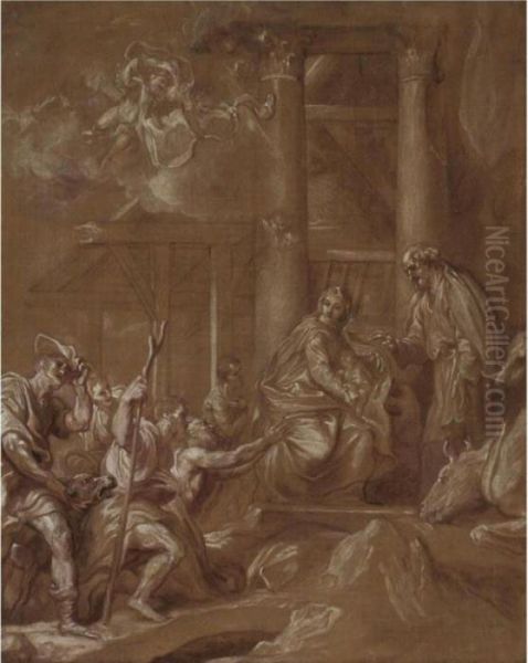 The Adoration Of The Shepherds Oil Painting by Sir Anthony Van Dyck