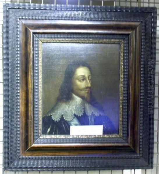 Konung Charles I Av England. Oil Painting by Sir Anthony Van Dyck