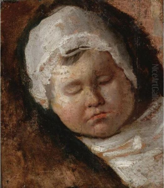 Study Of A Sleeping Child Oil Painting by Sir Anthony Van Dyck