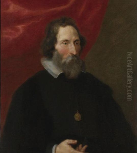 Portrait Of Eerryk De Putte (erycius Puteanus) Oil Painting by Sir Anthony Van Dyck