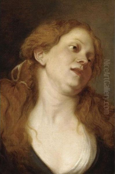 A Trony Of A Woman Oil Painting by Sir Anthony Van Dyck