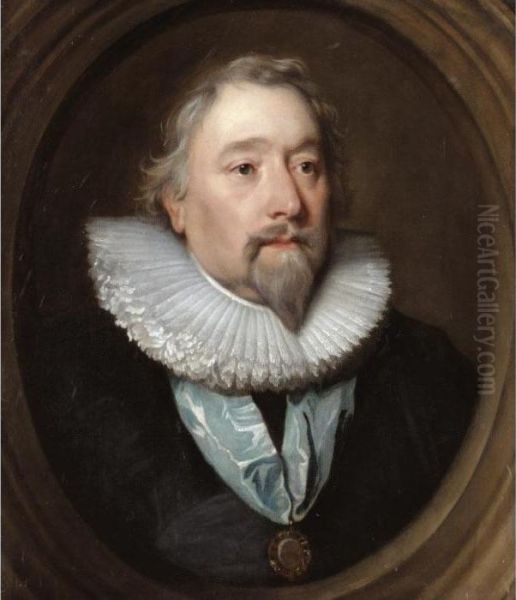 Portrait Of Richard Weston, Earl Of Portland (1577-1635) Oil Painting by Sir Anthony Van Dyck