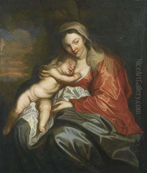 Maria Mit Kind. Oil Painting by Sir Anthony Van Dyck