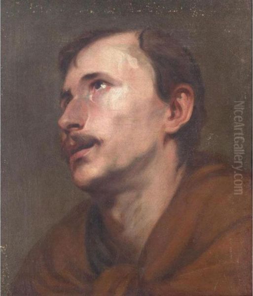 The Head Of A Franciscan Saint Oil Painting by Sir Anthony Van Dyck