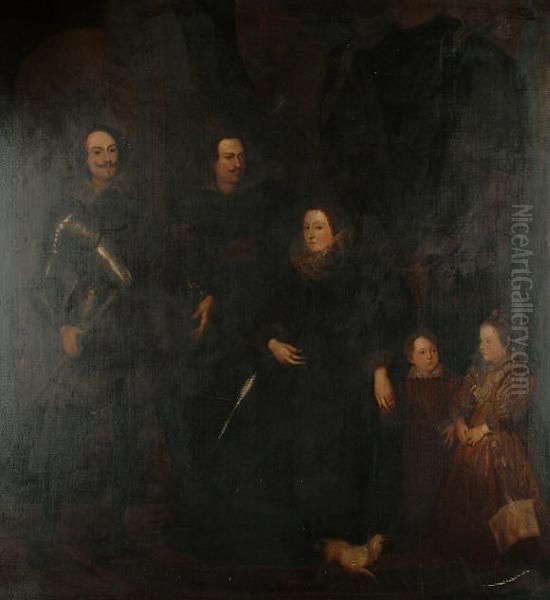 Portrait Of The Lomellini Family Oil Painting by Sir Anthony Van Dyck