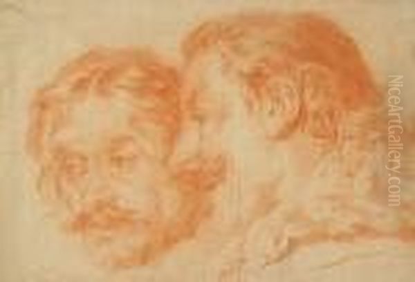 Double Portrait Of Two Gentlemen Oil Painting by Sir Anthony Van Dyck