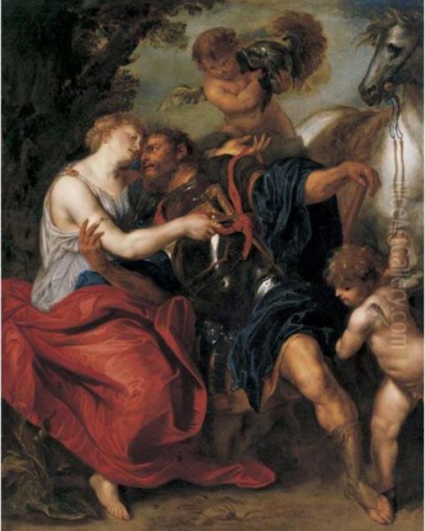 Venus Disarming Mars Oil Painting by Sir Anthony Van Dyck