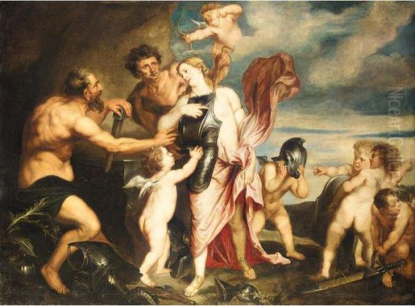 Venus Relieving Mars Of His Arms Oil Painting by Sir Anthony Van Dyck