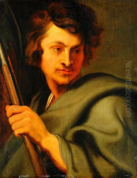 St Mattheus Oil Painting by Sir Anthony Van Dyck