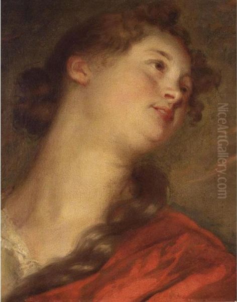 A Study Of A Woman's Head Oil Painting by Sir Anthony Van Dyck