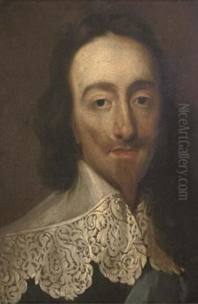 Portrait Of Charles I, Bust-length Oil Painting by Sir Anthony Van Dyck