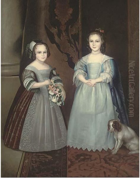 Portrait Of Two Sisters Oil Painting by Sir Anthony Van Dyck