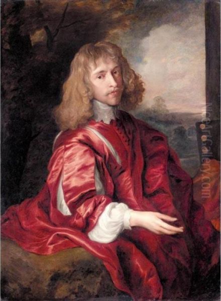 Portrait Of Robert Dormer, 1st Earl Of Carnarvon (c.1610-1643) Oil Painting by Sir Anthony Van Dyck