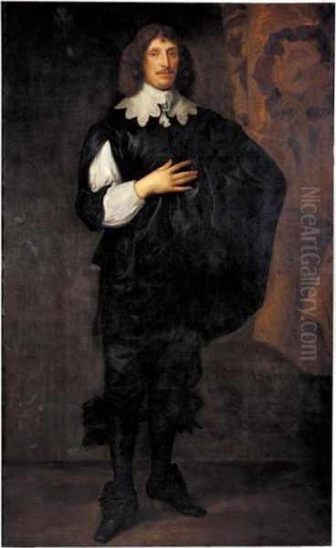 Portrait Of Sir Basil Dixwell, 1st Bt. (1585-1642) Oil Painting by Sir Anthony Van Dyck