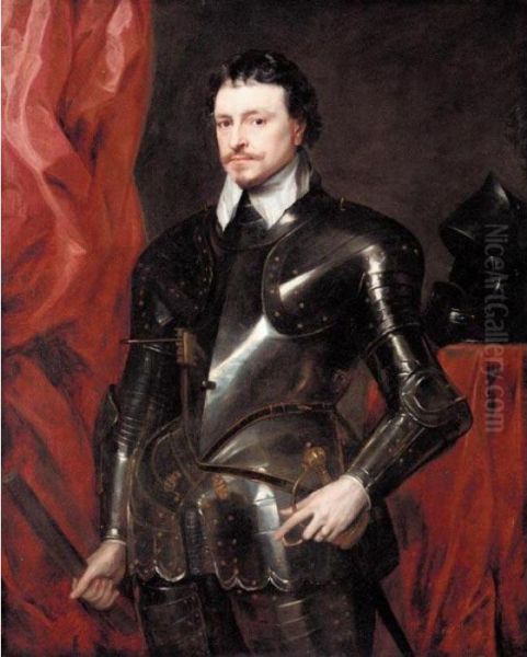 Portrait Of Thomas Wentworth, 1st Earl Of Strafford Oil Painting by Sir Anthony Van Dyck