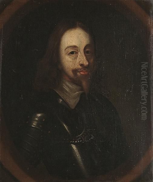 Portrait Bust Length Of King Charles I, Wearing Armour Oil Painting by Sir Anthony Van Dyck