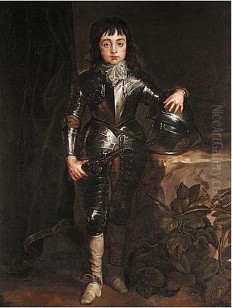 Portrait Of Charles Ii When Prince Of Wales Oil Painting by Sir Anthony Van Dyck