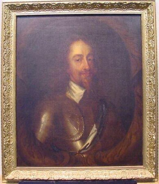 Bust Portrait Of Charles I In Armor Oil Painting by Sir Anthony Van Dyck