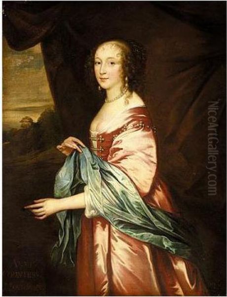 Portrait Of Anne, Countess Of Morton Oil Painting by Sir Anthony Van Dyck