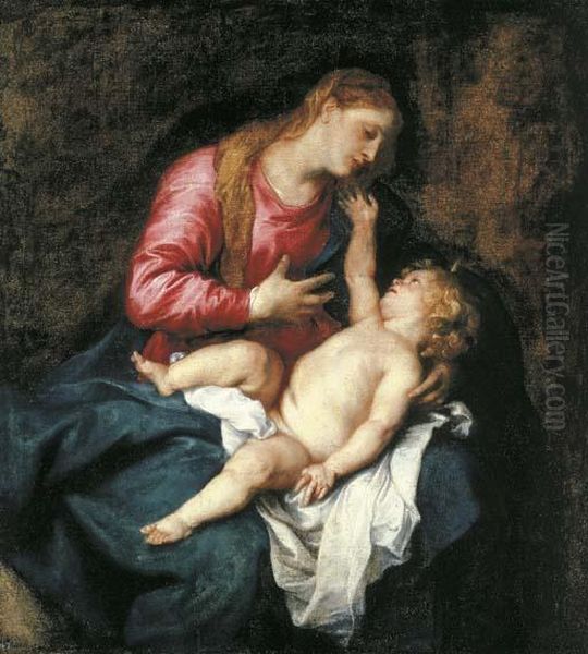 The Virgin And Child Oil Painting by Sir Anthony Van Dyck