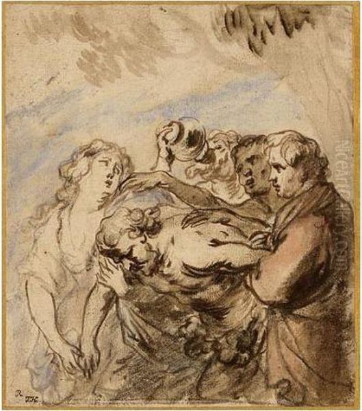 The Drunken Silenus Oil Painting by Sir Anthony Van Dyck