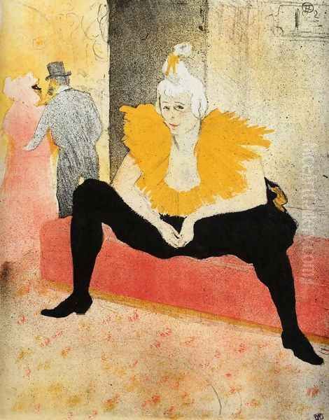 Elles: Cha-U-Kao, Chinese Clown, Seated Oil Painting by Henri De Toulouse-Lautrec