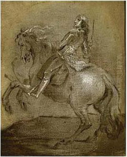 A Study Of A Cavalier Oil Painting by Sir Anthony Van Dyck