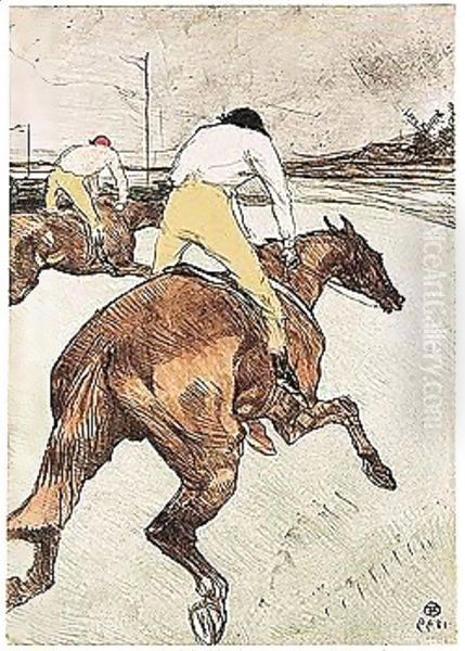 The Jockey 2 Oil Painting by Henri De Toulouse-Lautrec