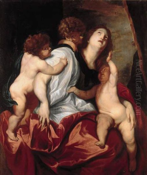 Charity Oil Painting by Sir Anthony Van Dyck