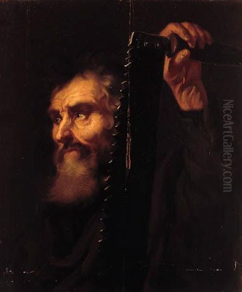 Saint Simon Zealot; And Saint James The Greater (?) Oil Painting by Sir Anthony Van Dyck