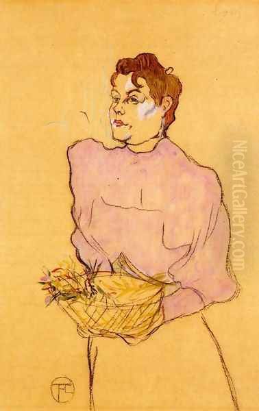 The Flower Seller Oil Painting by Henri De Toulouse-Lautrec