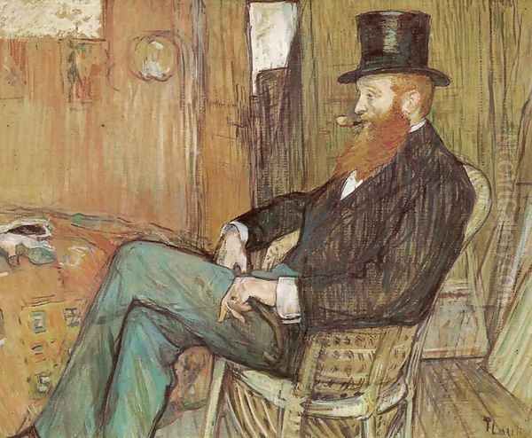 M. de Lauradour Oil Painting by Henri De Toulouse-Lautrec