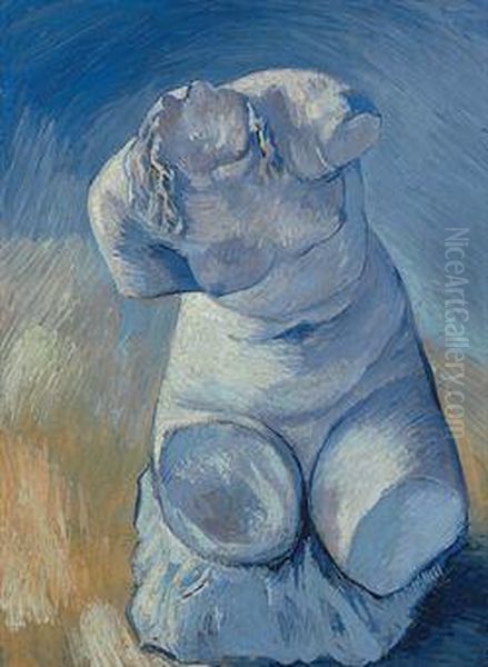 Statuette De Platre: Torse De Femme, Vue De Face Oil Painting by Vincent Van Gogh