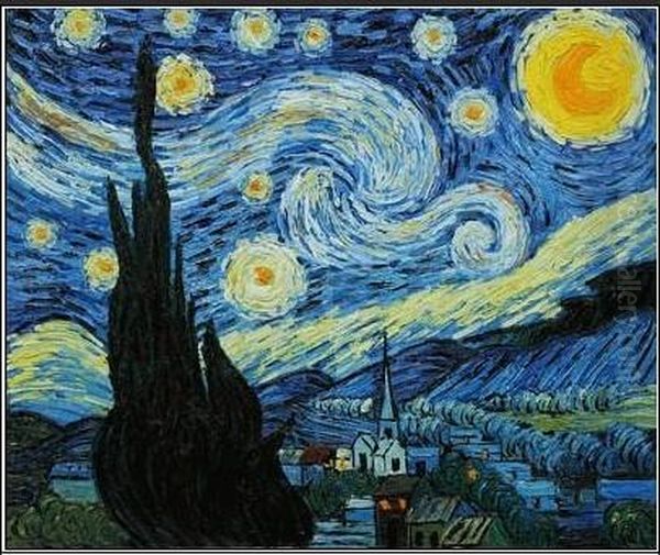 Starry Night Oil Painting by Vincent Van Gogh