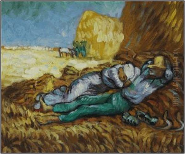 Noon: Rest From Work Oil Painting by Vincent Van Gogh