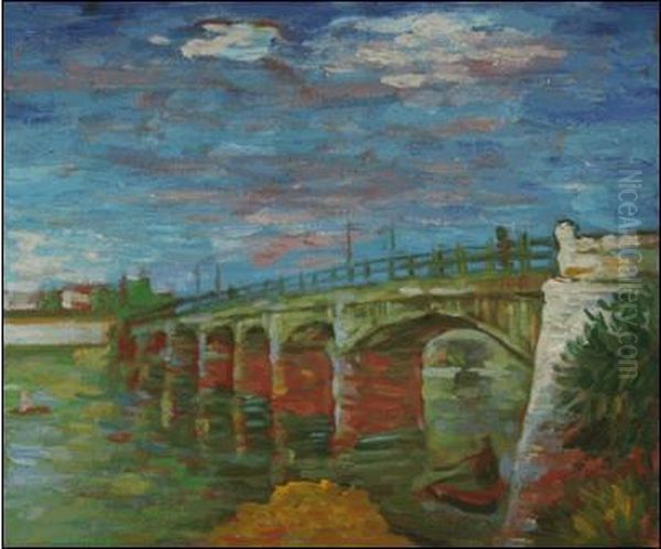 The Seine Bridge At Asnieres Oil Painting by Vincent Van Gogh