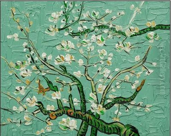 Branches Of An Almond Tree In Blossom Oil Painting by Vincent Van Gogh