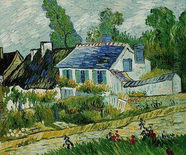 Houses In Auvers Oil Painting by Vincent Van Gogh