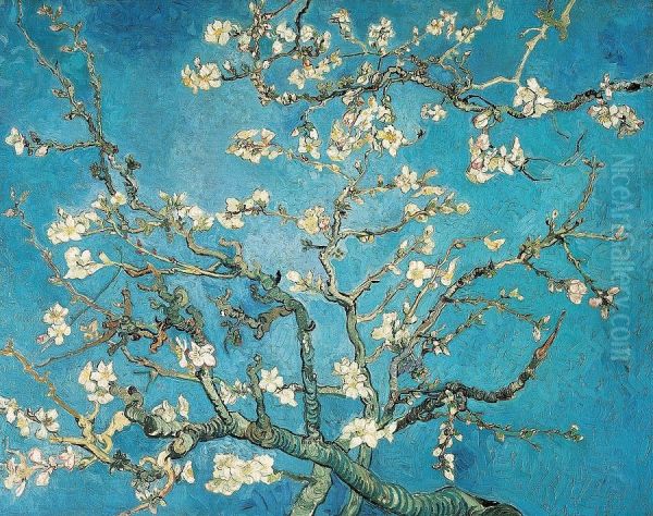 Branches Of An Almond Tree In Blossom Oil Painting by Vincent Van Gogh