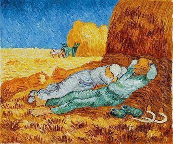 Noon: Rest From Work Oil Painting by Vincent Van Gogh