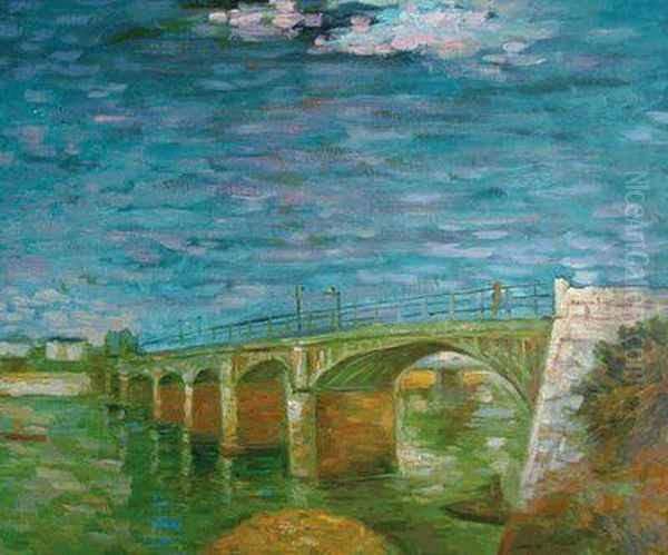 The Seine Bridge At Asnieres Oil Painting by Vincent Van Gogh