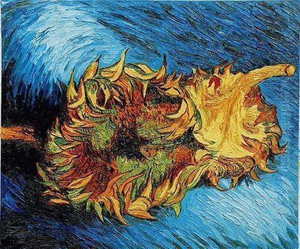 Two Sunflowers Oil Painting by Vincent Van Gogh