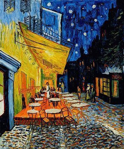 Cafe Terrace At Night Oil Painting by Vincent Van Gogh