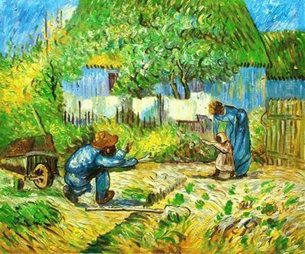 First Steps Oil Painting by Vincent Van Gogh