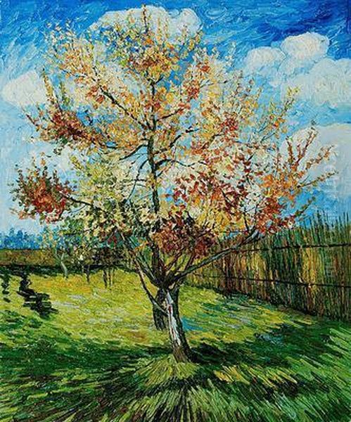 Pink Peach Tree In Blossom Oil Painting by Vincent Van Gogh