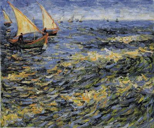 Seascape At Saintes-maries-de-la-mer Oil Painting by Vincent Van Gogh