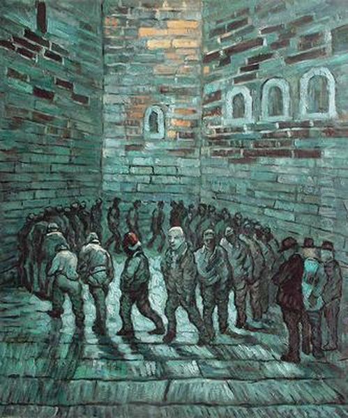 The Prison Exercise Yard Oil Painting by Vincent Van Gogh