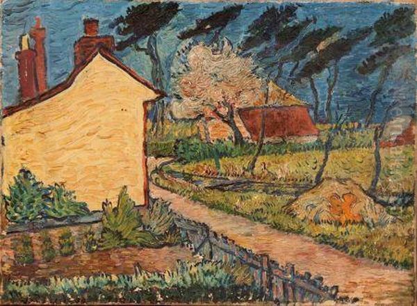 French Impressionist Landscape Oil Painting by Vincent Van Gogh